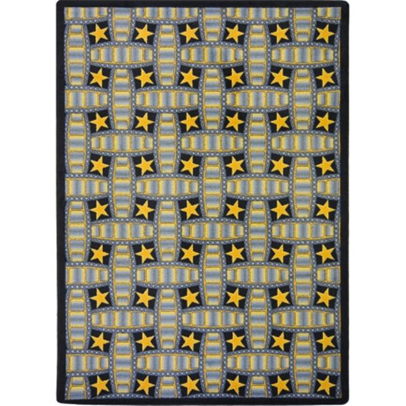 Any Day Matinee Marquee Star Rectangle Theater Area Rugs 01 Gray - 7 ft ...