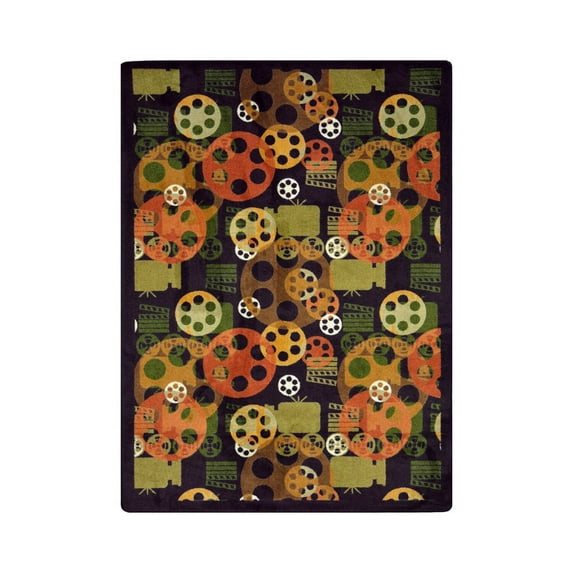 Blockbuster 10'9" x 13'2" Area Rug In Color Plum