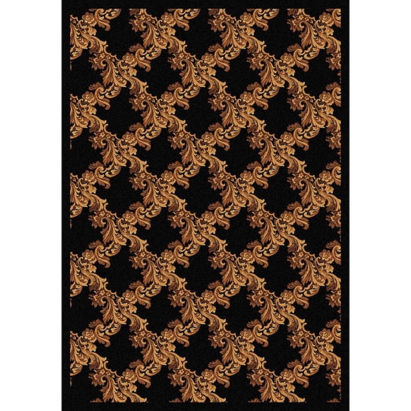 Any Day Matinee - Theater Area Rugs Corinth, 10'9" x 13'2", Black