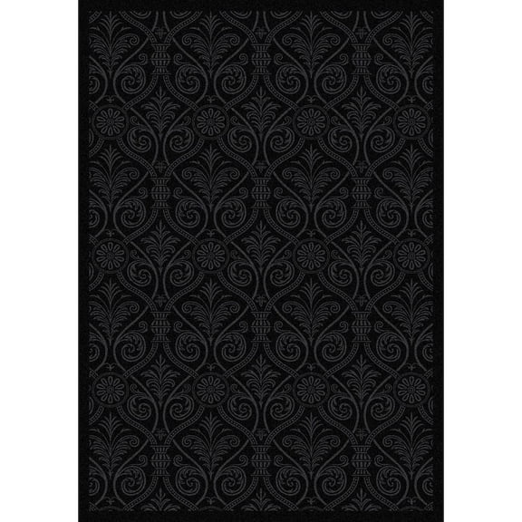 Any Day Matinee - Theater Area Rugs Damascus, 10'9" x 13'2", Black
