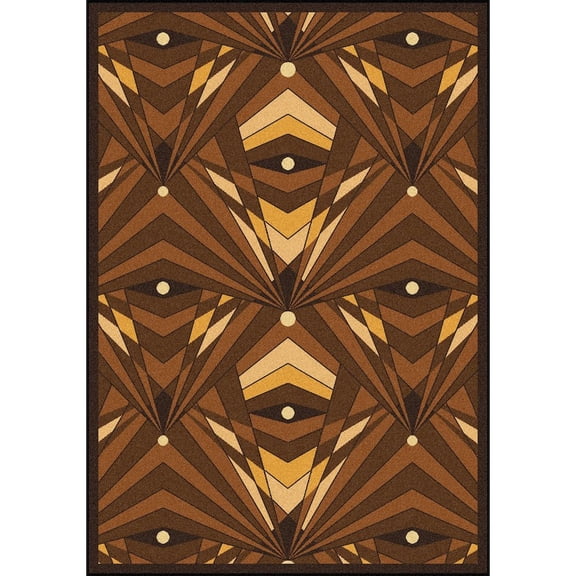 Deco Strobe 10'9" x 13'2" area rug in color Brown