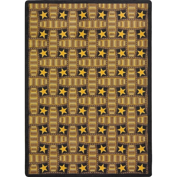 Any Day Matinee - Theater Area Rugs Marquee Star, 10'9" x 13'2", Chocolate