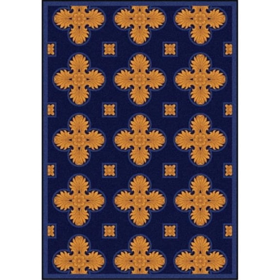 Any Day Matinee Tivoli Rectangle Theater Area Rugs 04 Navy - 7 ft. 8 in. x 10 ft. 9 in.