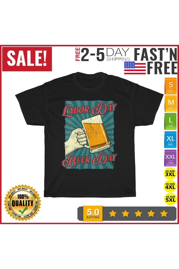 Any Excuse To Drink Labor Day Beer Day Cold Brew In Fridge T Shirt Men Women New