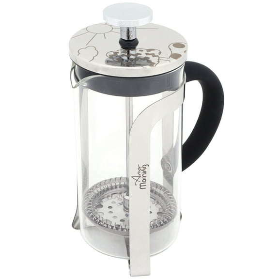 Any Morning 2-Cup Aluminum Heat Resistant Handle French Press Coffee Maker
