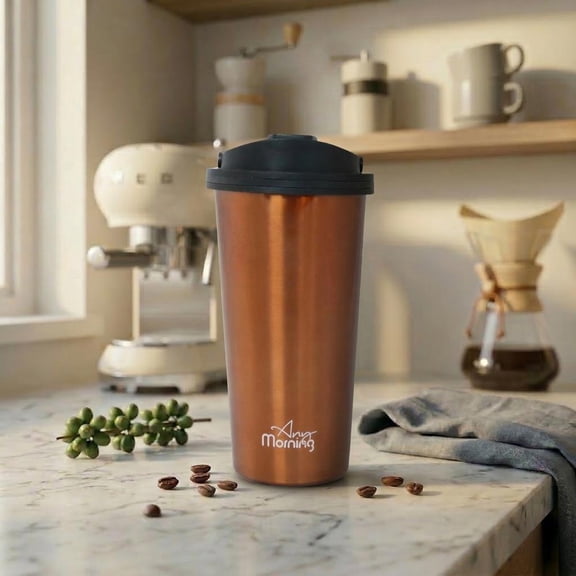 Any Morning SI231902 Travel Mug, 17 oz, Copper
