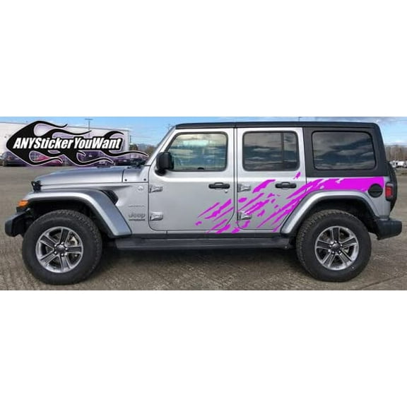 Any Sticker You Want - Jeep Splash Side Graphics Kit Vinyl Decal Wrap Compatible with and Fits Jeep Wrangler JL 4 Door 2018-2021