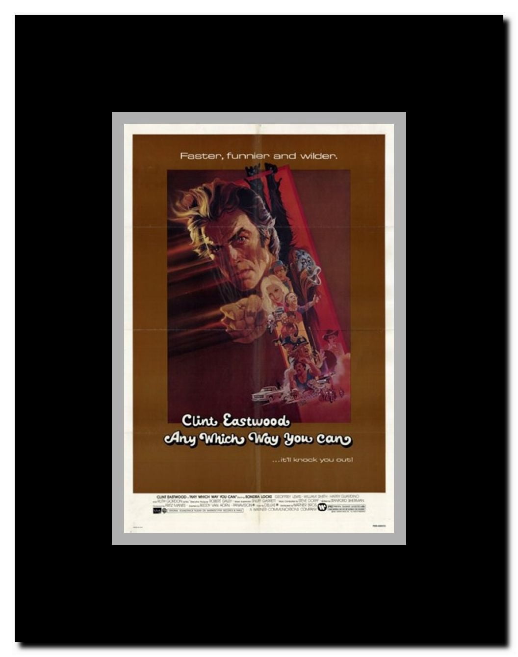 Any Which Way You Can Framed Movie Poster