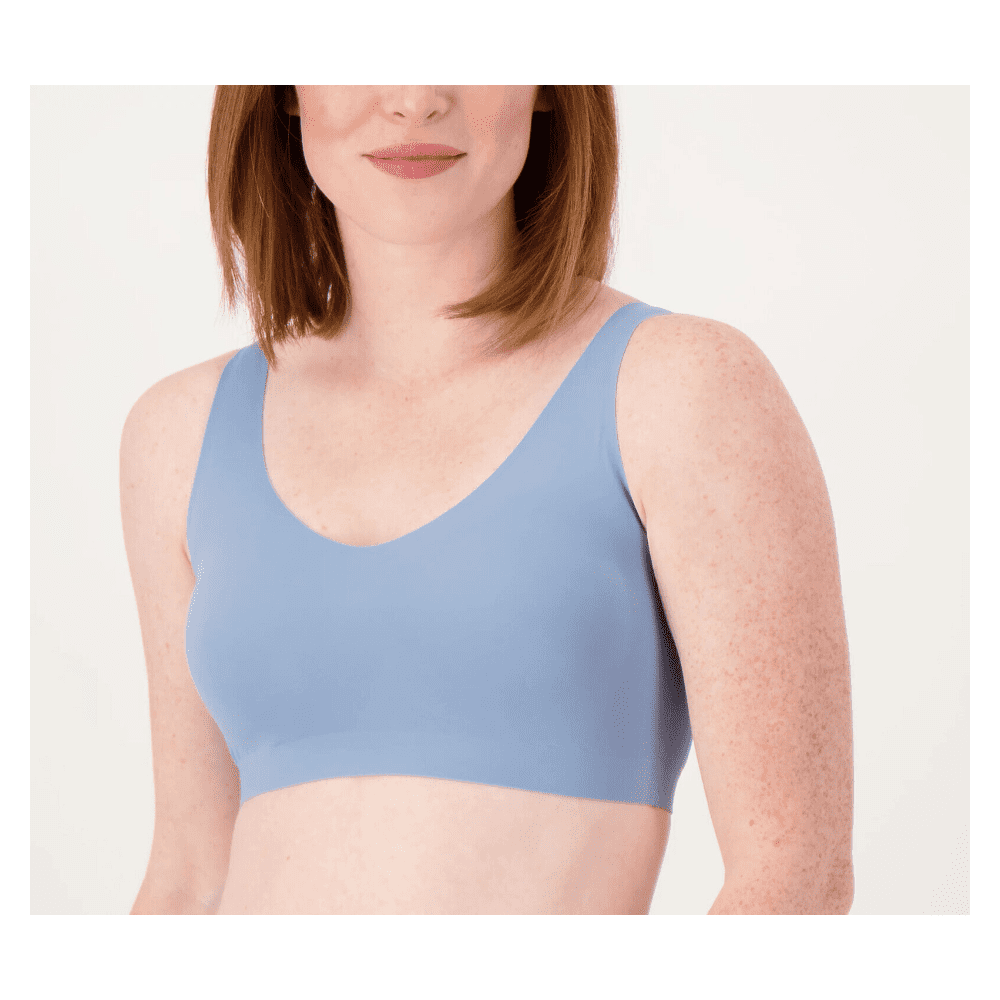 Anybody Intimates AnyBody Intimates Bonded V-Neck Lounge Bra, Dusty Blue, L - Walmart.com