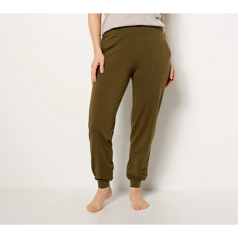 AnyBody Petite Cozy Knit Cargo Jogger Pant 