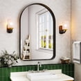 thumbnail image 1 of AnyRose 24"x36" Arched Bathroom Mirror Modern Vanity Mirror with Deep Frame – Wall-Mounted Mirror for Bathroom Bedroom,Black, 1 of 5