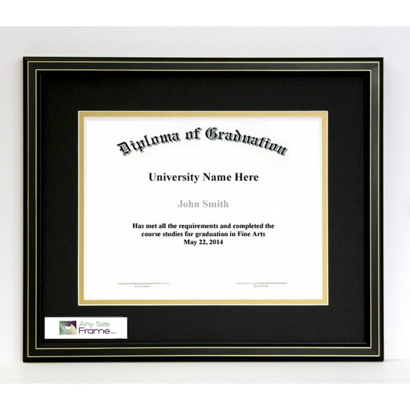 AnySizeFrame 13X17 Pinstripe Diploma Frame