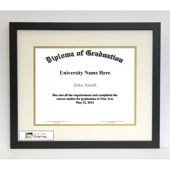 AnySizeFrame Thin Satin Black Diploma