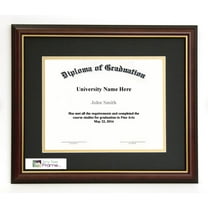 AnySizeFrame 7X9 Mahogany Diploma Frame with Gold Lip