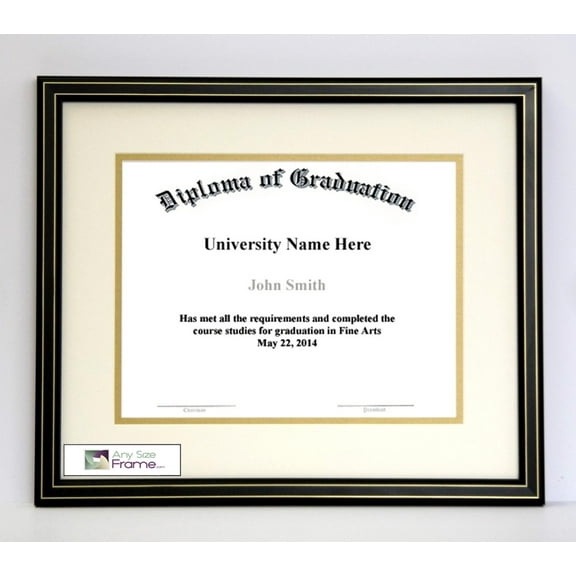 AnySizeFrame 7X9 Pinstripe Diploma Frame