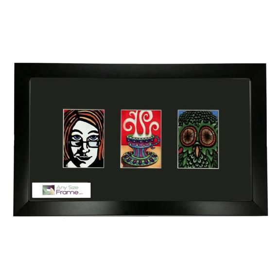 AnySizeFrame Thin Satin Black ACEO Pictureframe