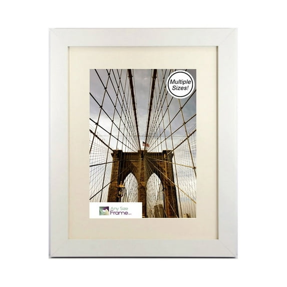 AnySizeFrame Wide Satin White Pictureframe