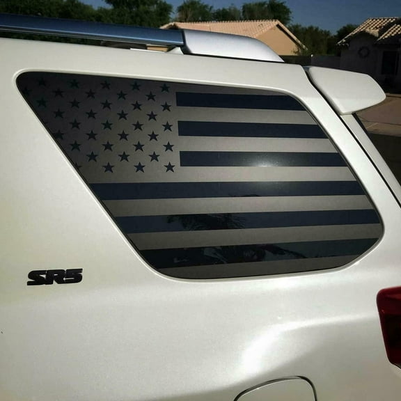 AnyStickerYouWant - American Flag Vinyl Decal Window Sticker Fits on and Compatible with SR5 Toyota 4Runner 2010-2021 (Distressed)