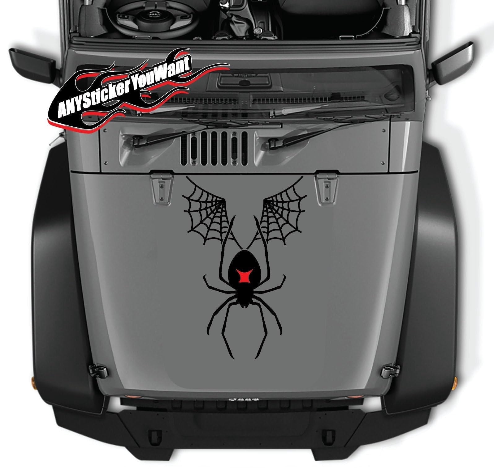 AnyStickerYouWant - Black Widow Vinyl Decal Hood Sticker Compatible ...