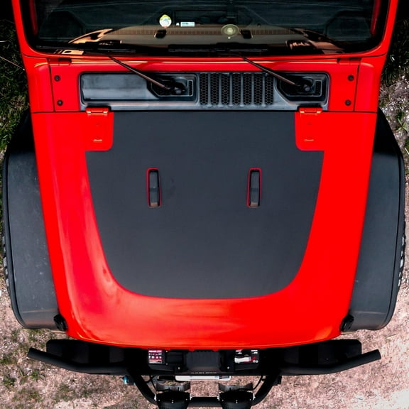 AnyStickerYouWant - Blackout Hood Vinyl Decal Sticker Fits Jeep Wrangler JL & Jeep Gladiator JT - 17 Different Badass Styles 2018 2019 2020 2021 2022 2023 2024