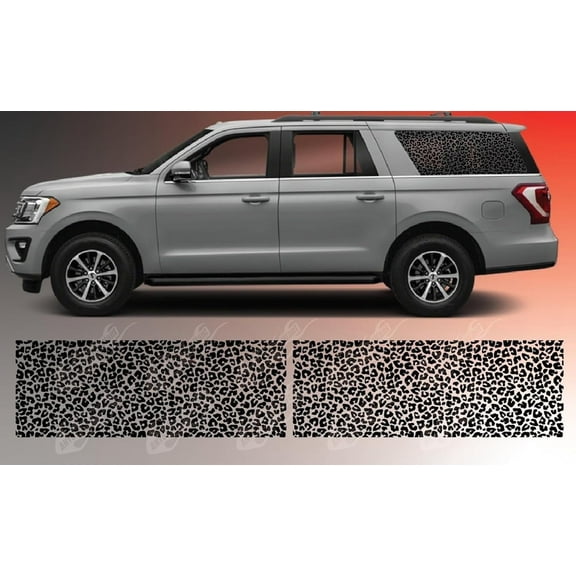 AnyStickerYouWant - Cheetah - Leopard Print Side Rear Window Vinyl Decal Sticker Set for Cars and Trucks Custom Made to Fit Any Vehicle - Set of Two