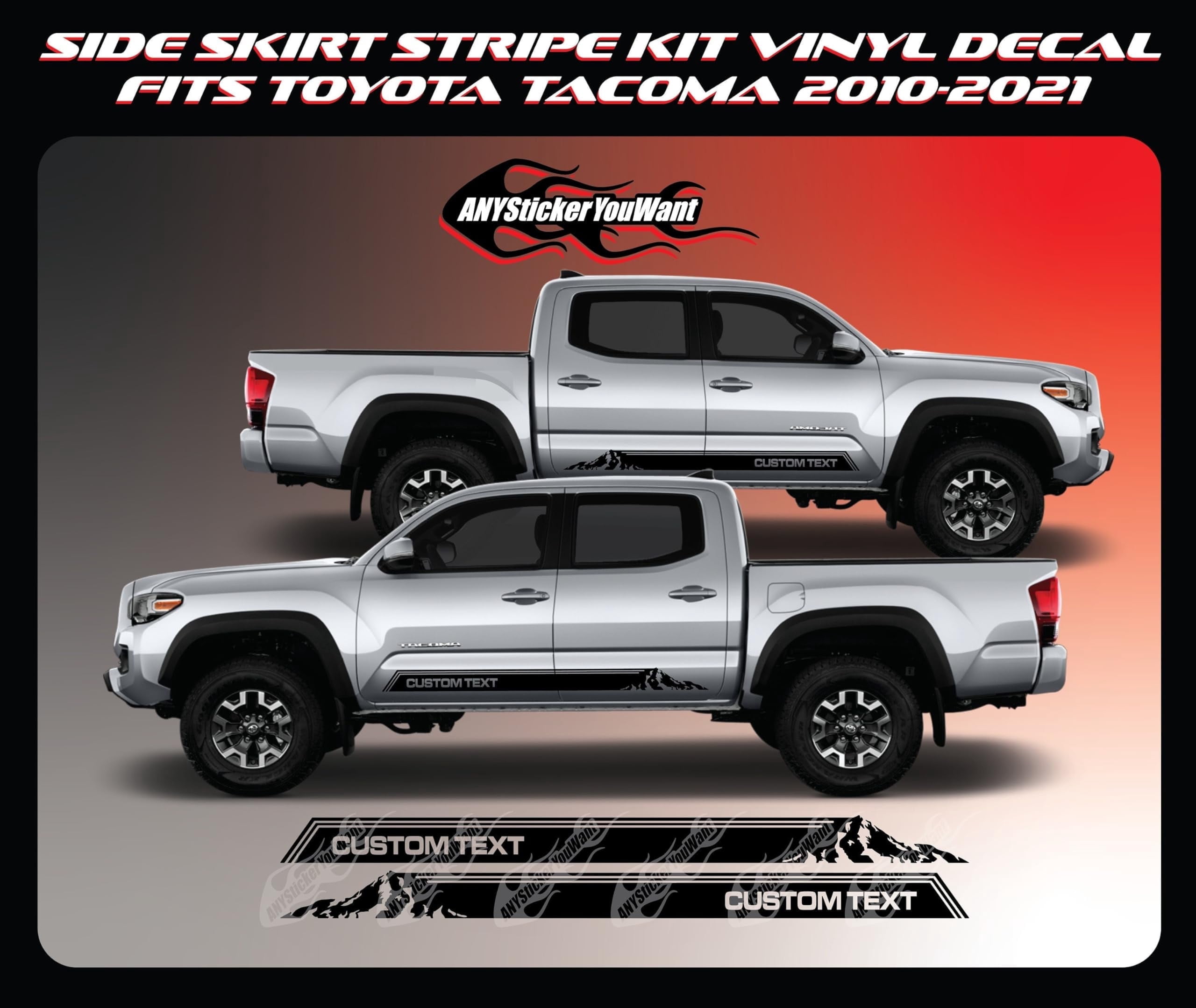 TRD Pro Rocky Mountain 2 Decals Fits Toyota Tacoma Tundra Truck Bedside Sticker Vinyl In 6 Colors (2 Pieces - Foto 8