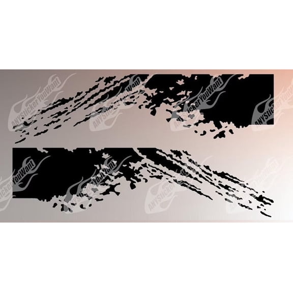 AnyStickerYouWant - Mud Splash Vinyl Side Graphic Decal Compatible with and Fits Chevrolet Silverado 2010-2020 - Set of Two