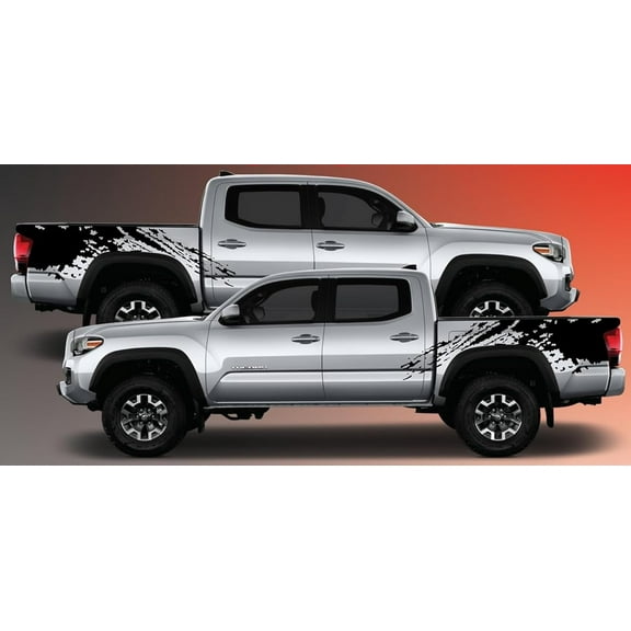 AnyStickerYouWant - Mud Splash Vinyl Side Graphic Decal Compatible with and Fits Toyota Tacoma TRD Sport 2010-2020 - Set of Two