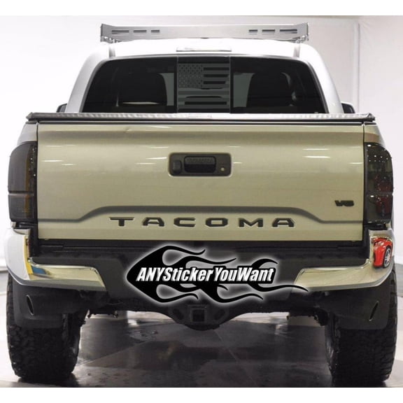 AnyStickerYouWant - Rear Middle Window American Flag Decal Fits and Compatible with Toyota Tacoma 2016-2020 (Straight Regular)