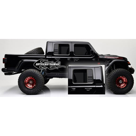 AnyStickerYouWant - Side Small Window American Flag Decal Compatible with Jeep Wrangler JL 2018-2020, Gladiator 2020