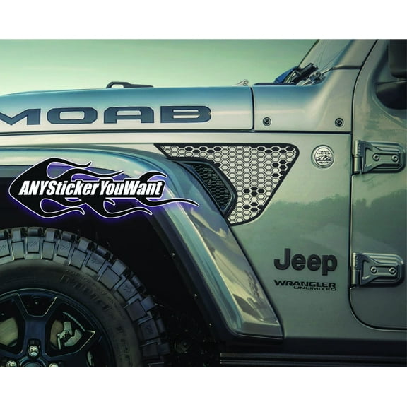 AnyStickerYouWant - Snakeskin Fender Vent Vinyl Decal Sticker Compatible with and Fits Jeep Wrangler JL/Jeep Gladiator JT 2018+