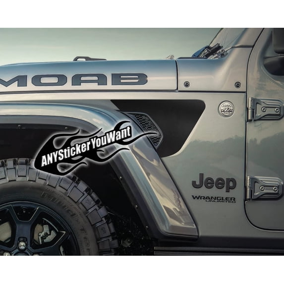 AnyStickerYouWant - Solid Fender Vent Vinyl Decal Sticker Fits & Compatible with Jeep Wrangler JL/Jeep Gladiator JT 2018+