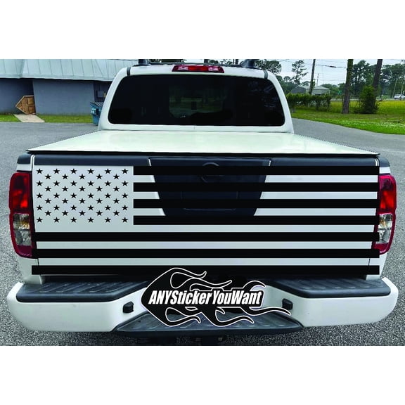AnyStickerYouWant Tailgate Regulator USA American Flag 3 Rear Door Decal Sticker Car Truck Van Stickers fits Any Car, Truck, Pickup up Tailgate 22.5" X 64"