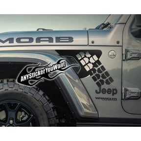 AnyStickerYouWant - Tire Tracks Fender Vent Vinyl Decal Sticker Fits & Compatible with Jeep Wrangler JL/Jeep Gladiator JT 2018+