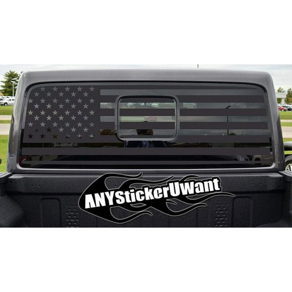 AnyStickerYouWant - USA American Flag Full Rear Window Vinyl Decal Compatible with and Fits Jeep Gladiator 2020-2021