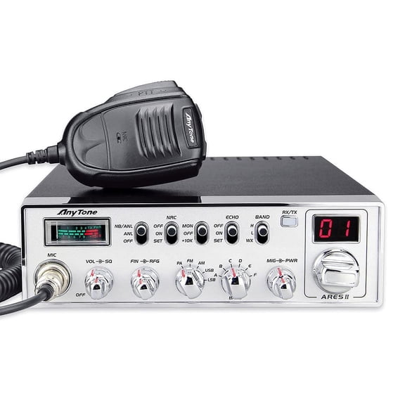 Anytone ARES II 10 Meter Radio for Truck with CTCSS & DCS, High Power Output Max FM 40W