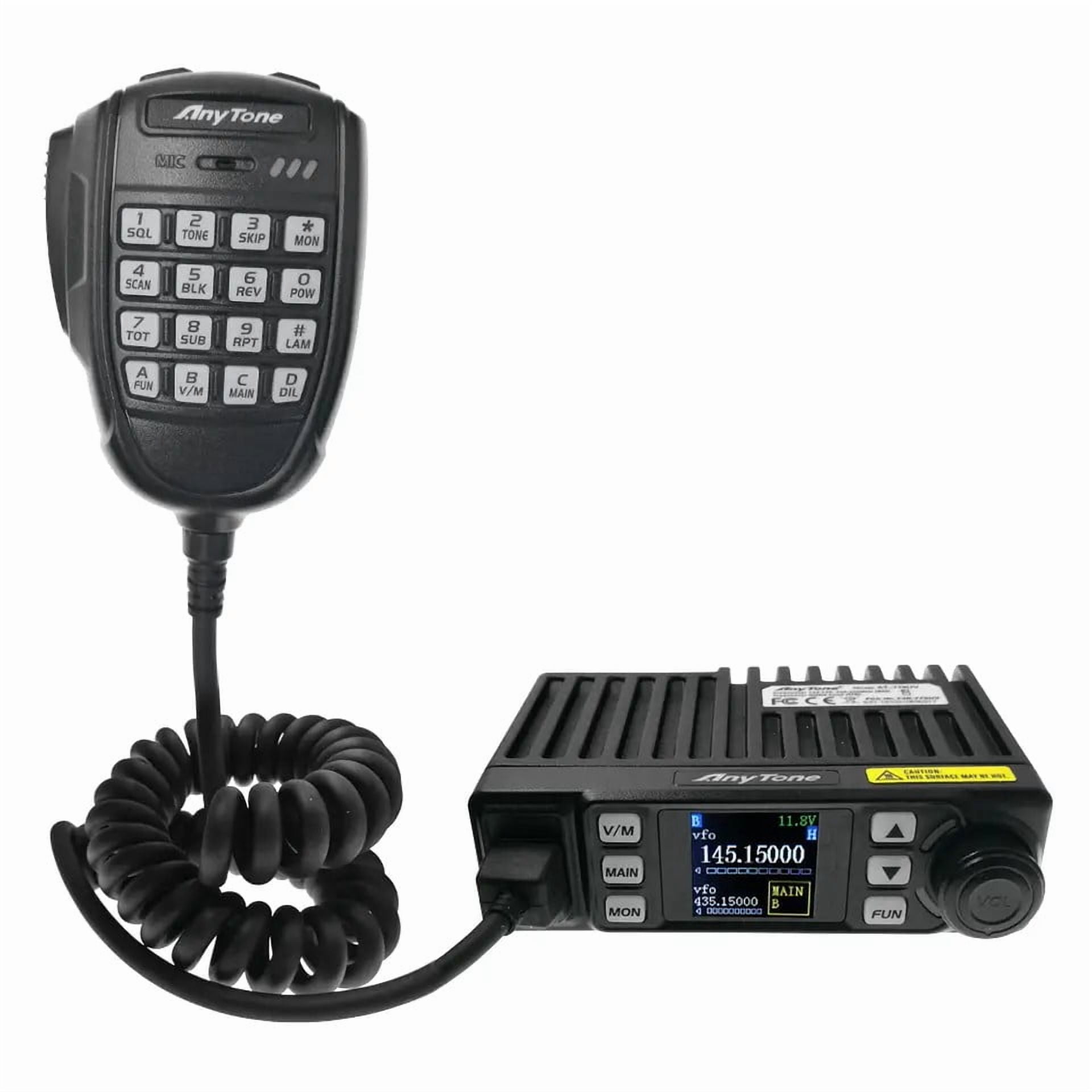 AnyTone AT-779UV 25W Dual Band 136-174/400-490MHz Amateur Radio 199 channels Walkie Talkie VOX Mobile Radio