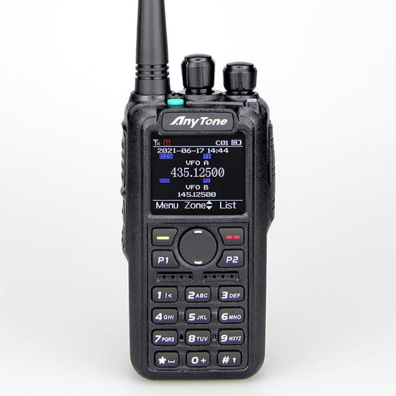 AnyTone AT-D878UVII Plus Dual Band Two Way Radio, Bluetooth PTT, Digital/Analog, APRS RX & TX, AES256 Encryption, USB-C Charge Walkie Talkie