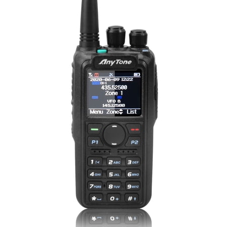 AnyTone AT-D878UVII Plus Two Way Radio Dual Band Bluetooth PTT Digital/Analog APRS RX & TX AES256 Ecryption USB-C Charge Walkie Talkie