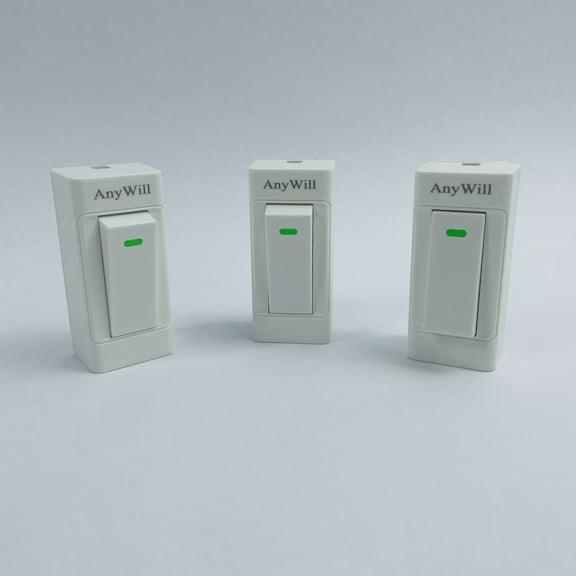 AnyWill Inline Cord Switch 3 Pack, AC 250V 6A On/Off Lamp Control Appliance Switch Rocker for Table Lamp Desk Bed LED Lights, White