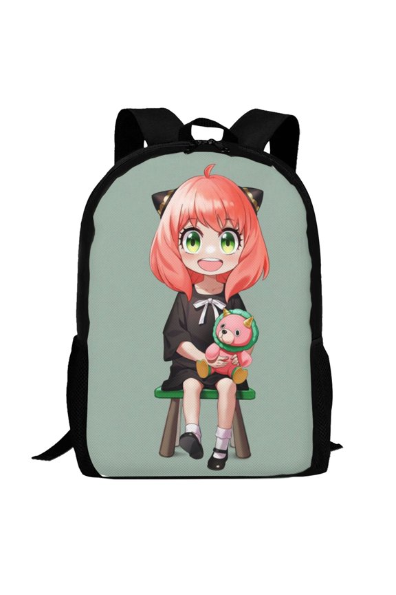 Anya Forger Spy X Backpack,3d Print Laptop Backpack Lightweight Casual Daypack Bookbag Multi-Function Travel Backpack 16.5 In