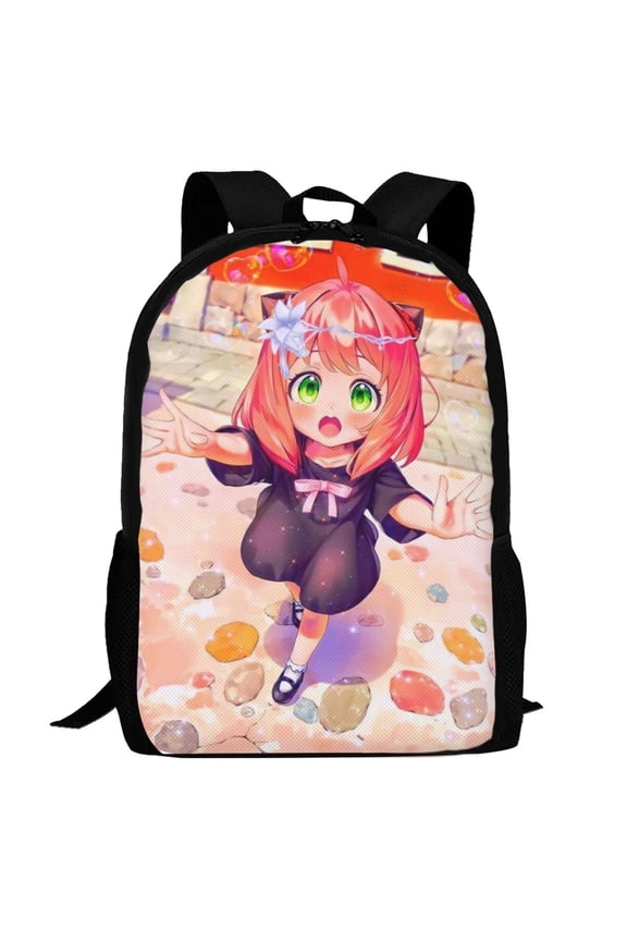 Anya Forger Spy X Backpack,3d Print Laptop Backpack Lightweight Casual Daypack Bookbag Multi-Function Travel Backpack 16.5 In