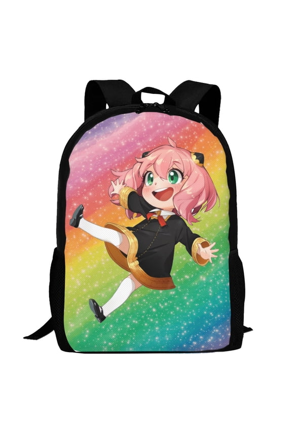 Anya Forger Spy X Backpack,3d Print Laptop Backpack Lightweight Casual Daypack Bookbag Multi-Function Travel Backpack 16.5 In