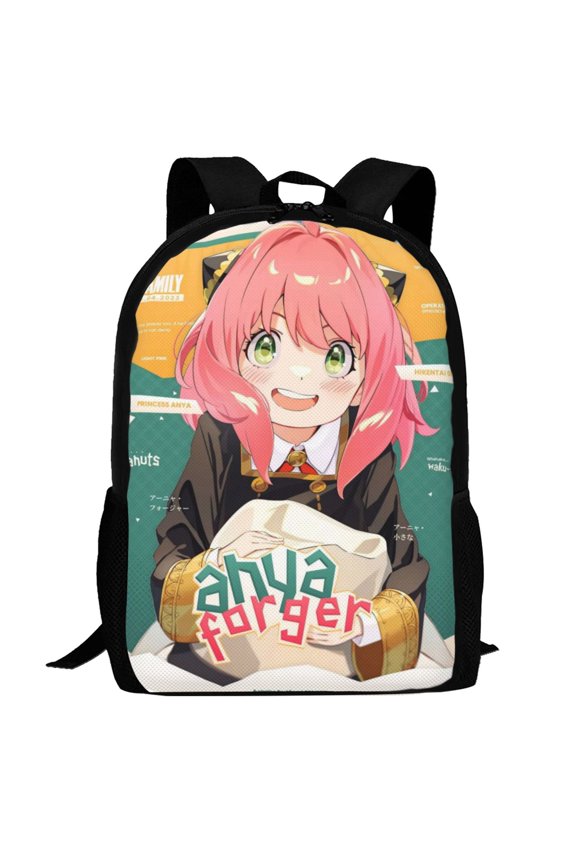 Anya Forger Spy X Backpack,3d Print Laptop Backpack Lightweight Casual Daypack Bookbag Multi-Function Travel Backpack 16.5 In
