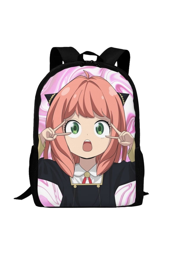 Anya Forger Spy X Backpack,3d Print Laptop Backpack Lightweight Casual Daypack Bookbag Multi-Function Travel Backpack 16.5 In