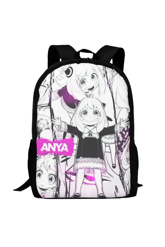 Anya Forger Spy X Backpack,3d Print Laptop Backpack Lightweight Casual Daypack Bookbag Multi-Function Travel Backpack 16.5 In