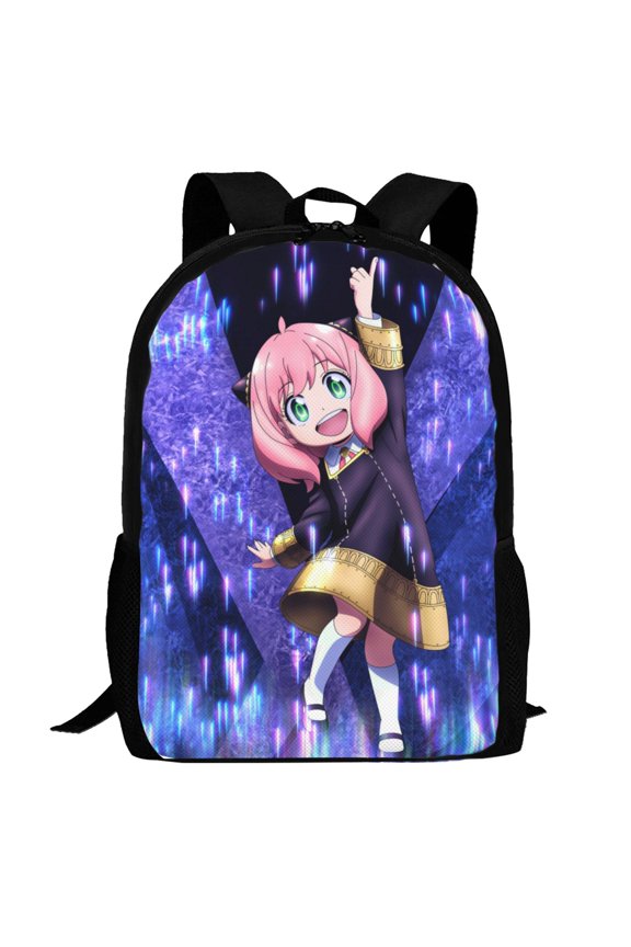 Anya Forger Spy X Backpack,3d Print Laptop Backpack Lightweight Casual Daypack Bookbag Multi-Function Travel Backpack 16.5 In