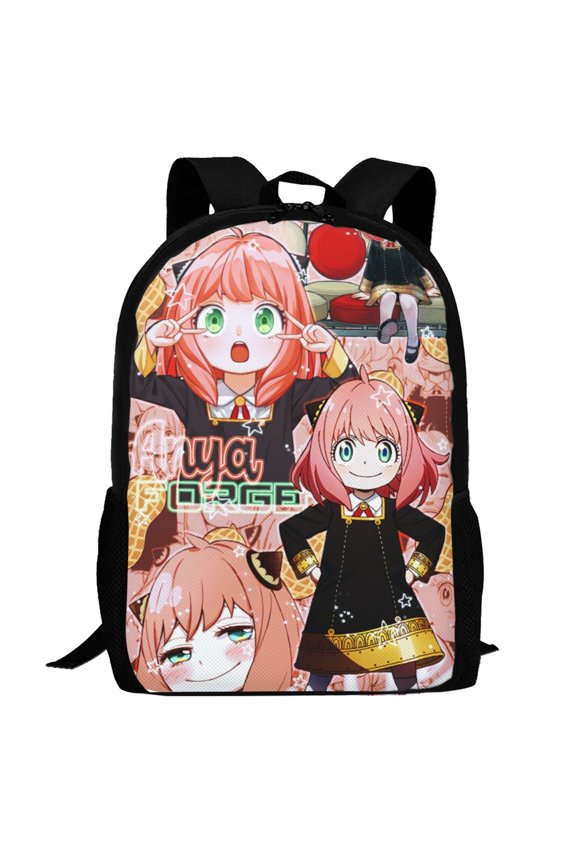 Anya Forger Spy X Backpack,3d Print Laptop Backpack Lightweight Casual Daypack Bookbag Multi-Function Travel Backpack 16.5 In