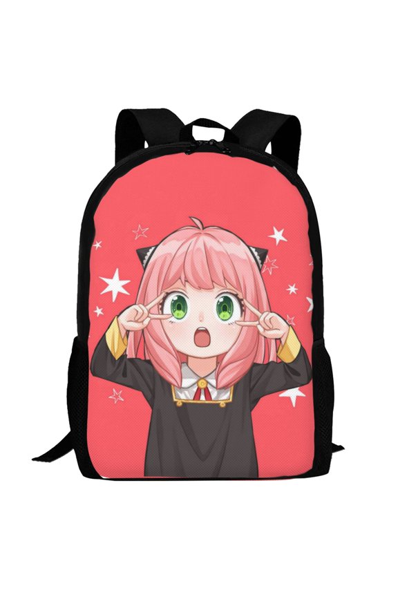 Anya Forger Spy X Backpack,3d Print Laptop Backpack Lightweight Casual Daypack Bookbag Multi-Function Travel Backpack 16.5 In