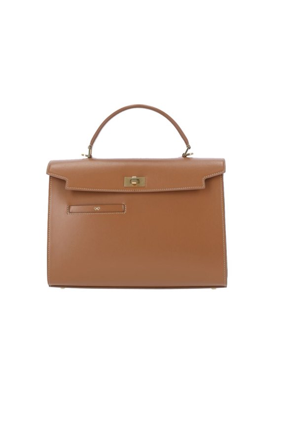 Women's "Mortimer" Handbag, In Brown Calfskin Brown